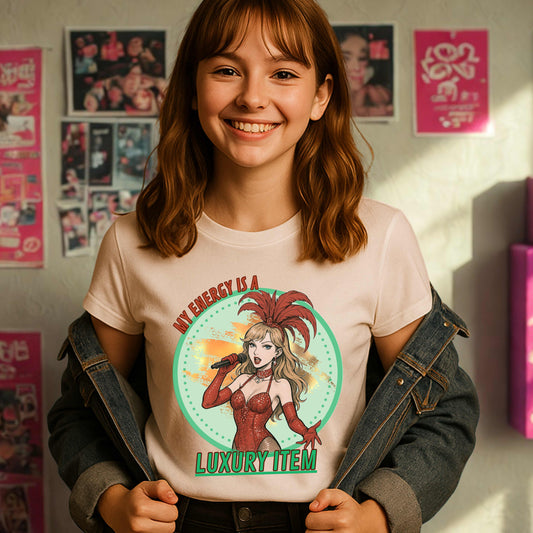 My Energy Is a Luxury Item Shirt | Showgirl Pop Culture Graphic Tee | Concert Era Statement Unisex T-Shirt