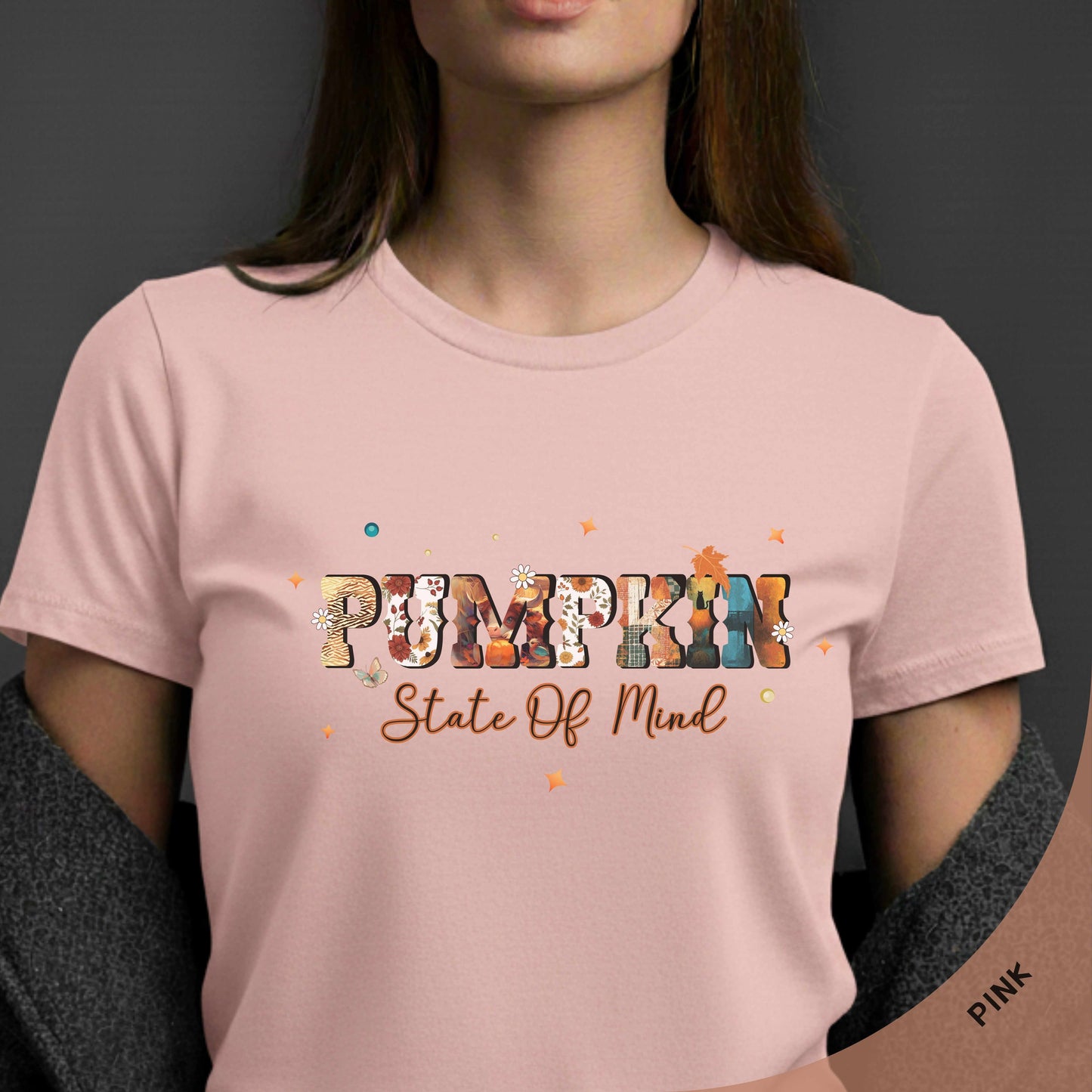 Pumpkin Season T-Shirt, Autumn Fall Shirt, Thanksgiving Shirt, Fall Pumpkin Shirt, Pumpkin State of Mind Pink