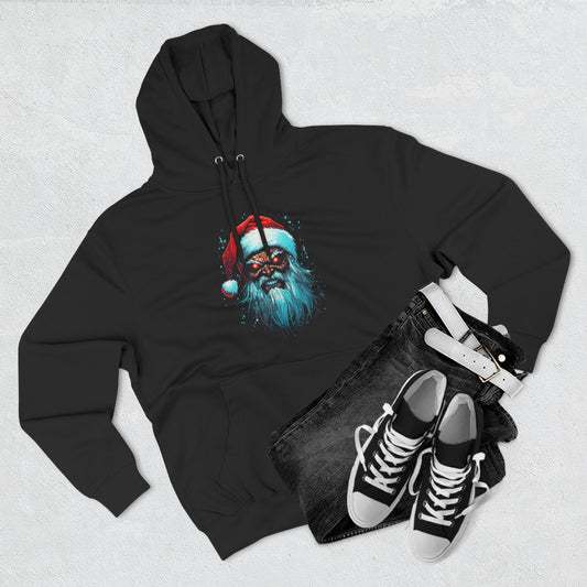 Evil Santa Hoodie - Black - Creepy Christmas Sweatshirt - Metal Holiday Graphic Pullover