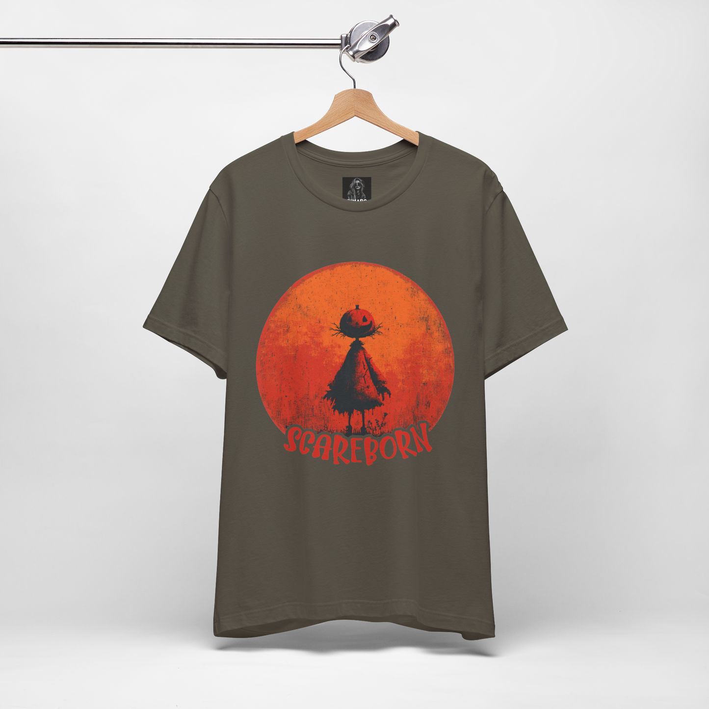 Scareborn, The Pumpkin Scarecrow Halloween T-Shirt That Haunts Back,Graphic Tee, Male Collection
