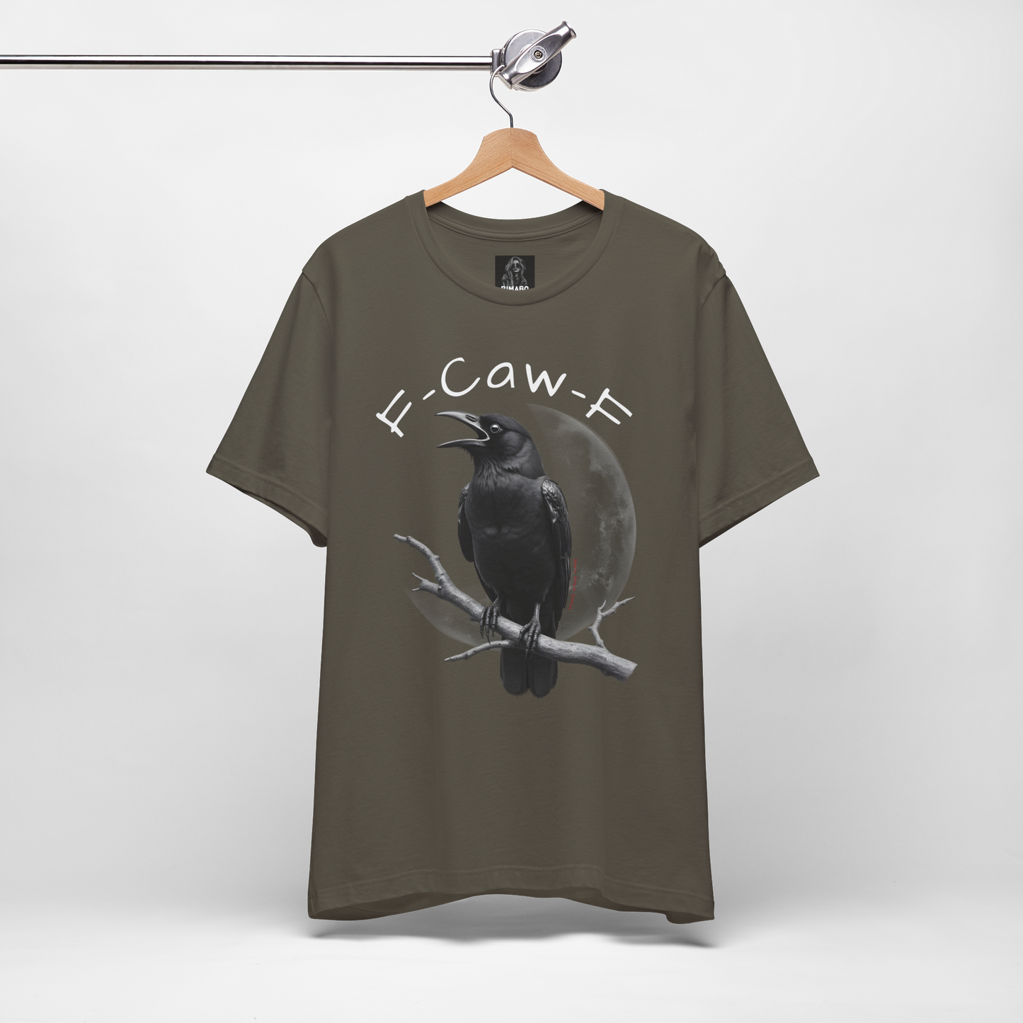 Funny Crow T-Shirt – “F-Caw-F” Sarcastic Raven Shirt, Dark Humor Gothic Tee, Edgy Gamer Clothing for Dark Souls Fans