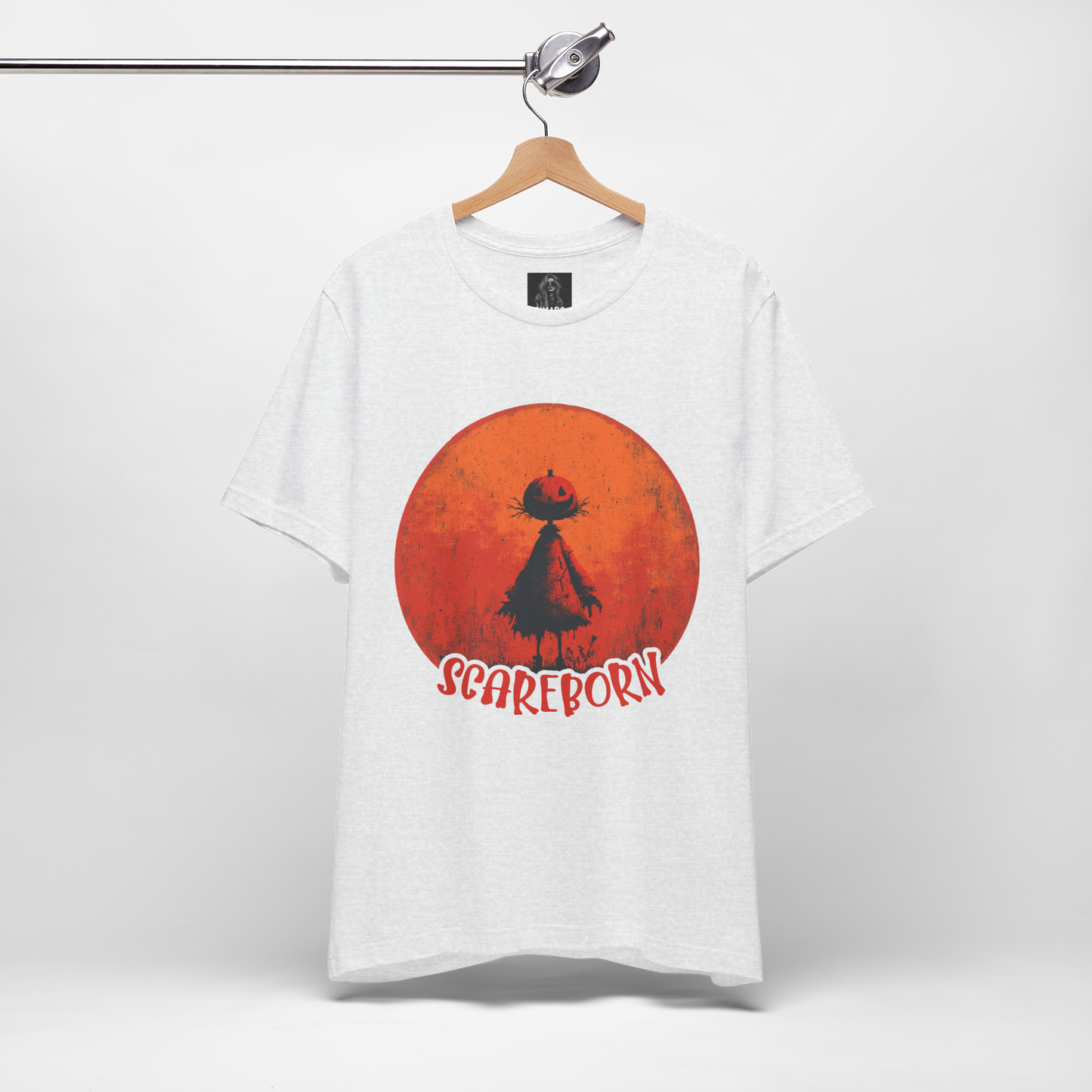 Scareborn, The Pumpkin Scarecrow Halloween T-Shirt That Haunts Back,Graphic Tee, Male Collection