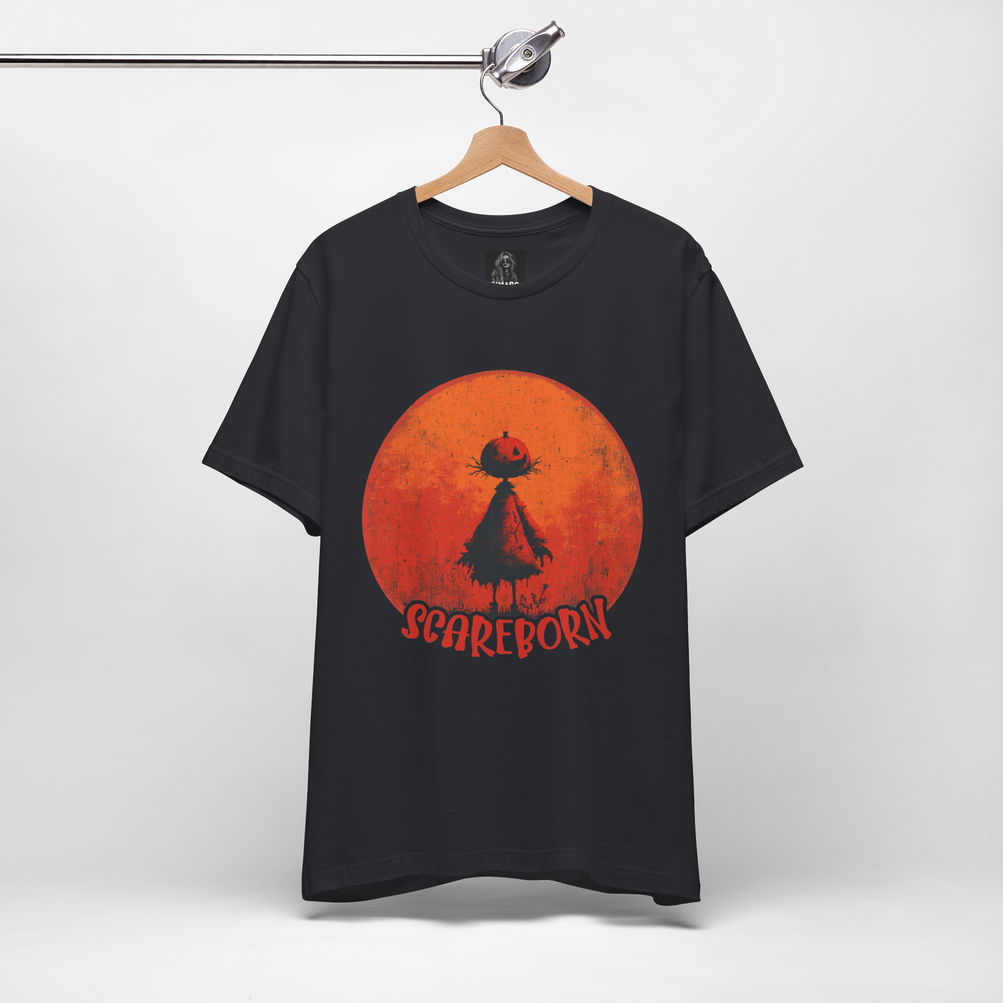 Scareborn, The Pumpkin Scarecrow Halloween T-Shirt That Haunts Back,Graphic Tee, Male Collection