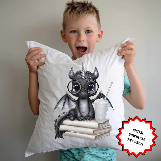 PNG Bundle Mystical Book Dragon - Digital Download - 9 different dragon PNG files - Magical