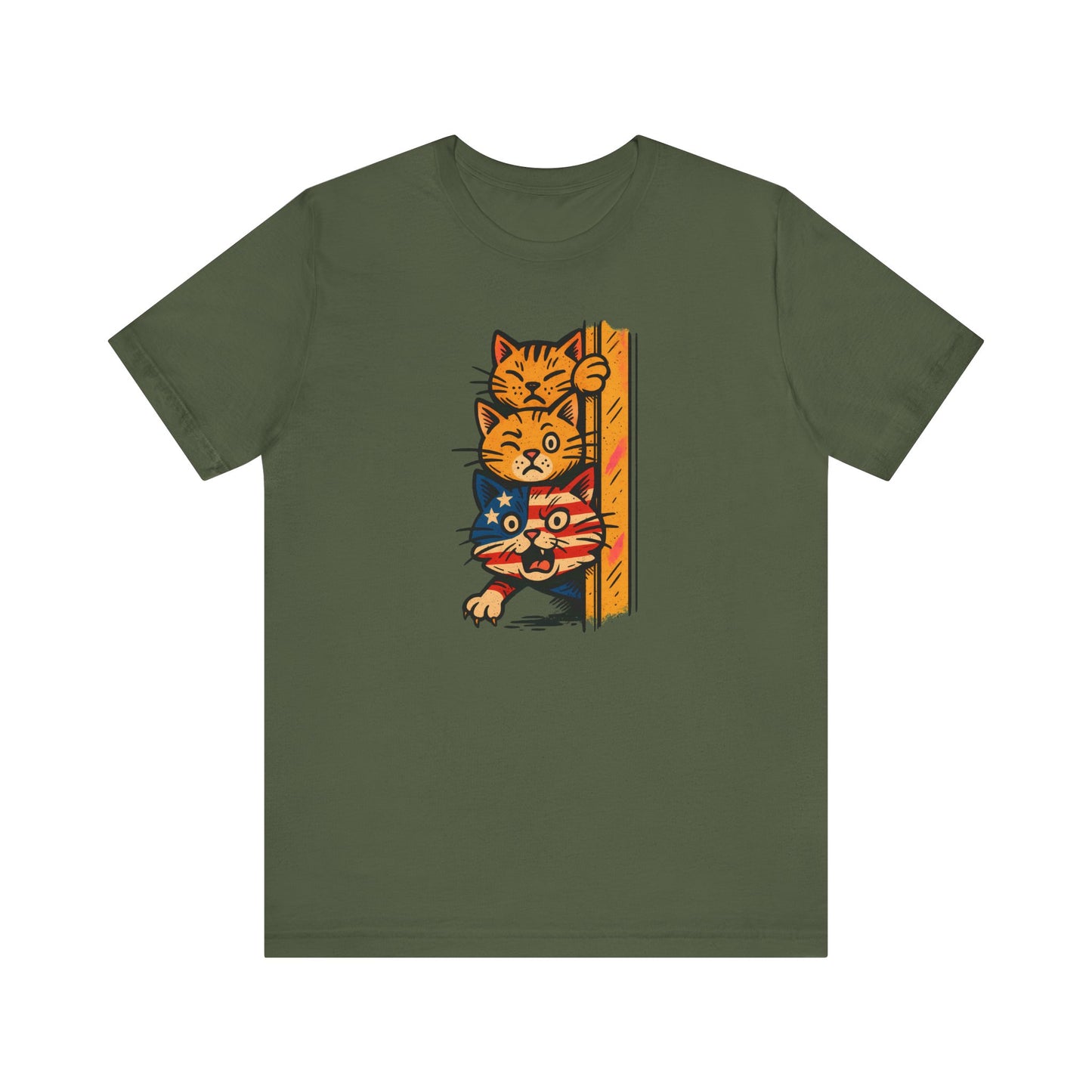 Patriotic Orange Cats T-Shirt Unisex