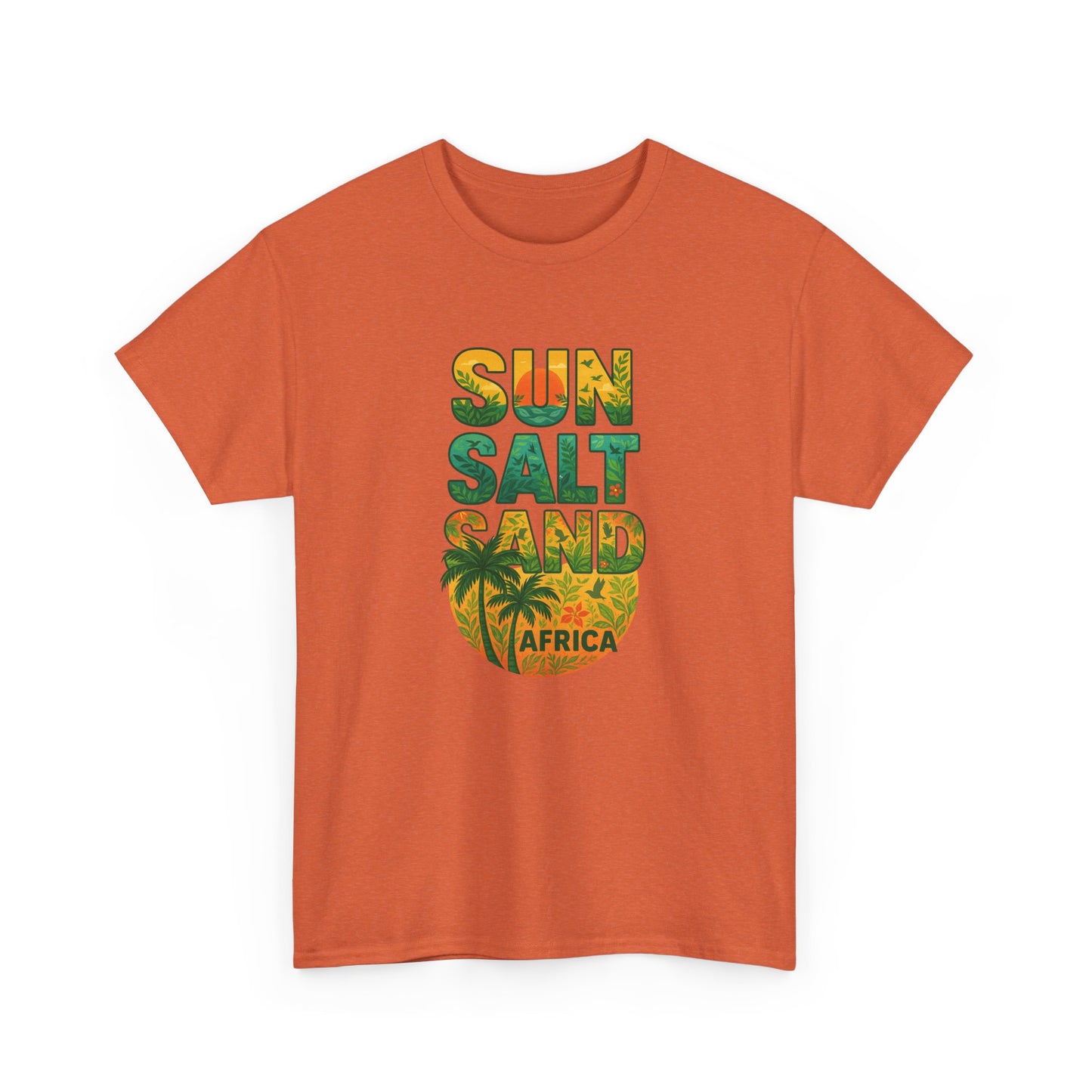 Tropical Graphic Tee "Sun Salt Sand Africa" Unisex