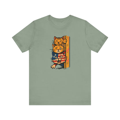 Patriotic Orange Cats T-Shirt Unisex