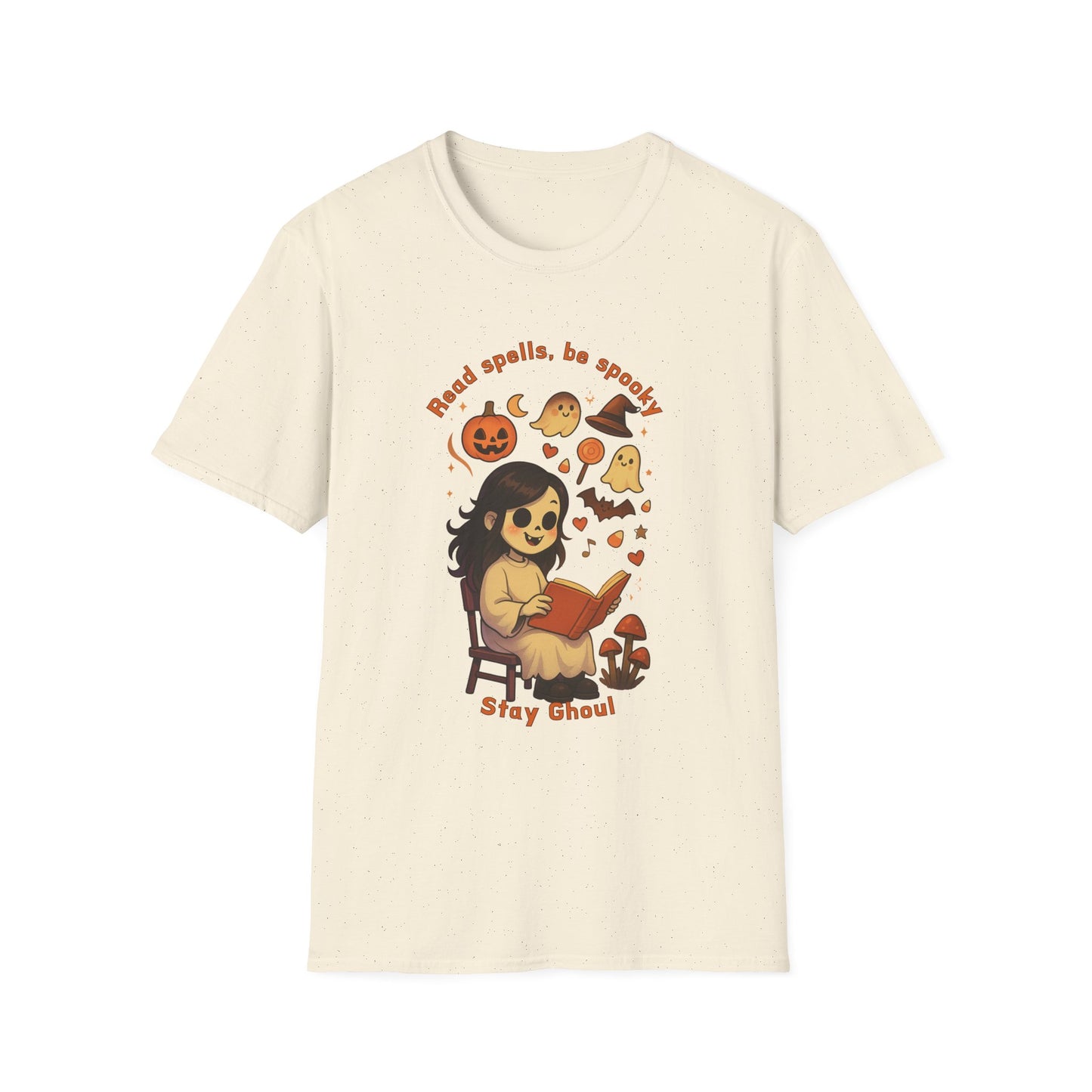 Read Spells, Be Spooky, Stay Ghoul-Spooky Cute Unisex Softstyle T-Shirt Halloween Collection