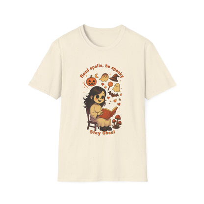 Read Spells, Be Spooky, Stay Ghoul-Spooky Cute Unisex Softstyle T-Shirt Halloween Collection