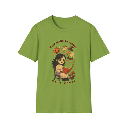 Read Spells, Be Spooky, Stay Ghoul-Spooky Cute Unisex Softstyle T-Shirt Halloween Collection