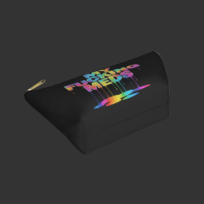 Unique "My Fucking Meds" Bag, Funny Rainbow Drippy Cosmetic Pouch, Health/Pill Travel Case, Pill Organizer