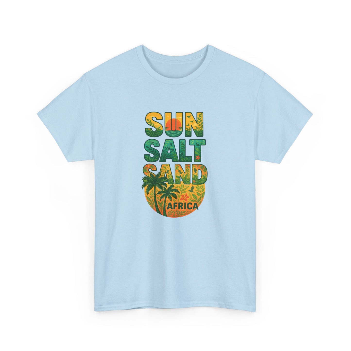 Tropical Graphic Tee "Sun Salt Sand Africa" Unisex