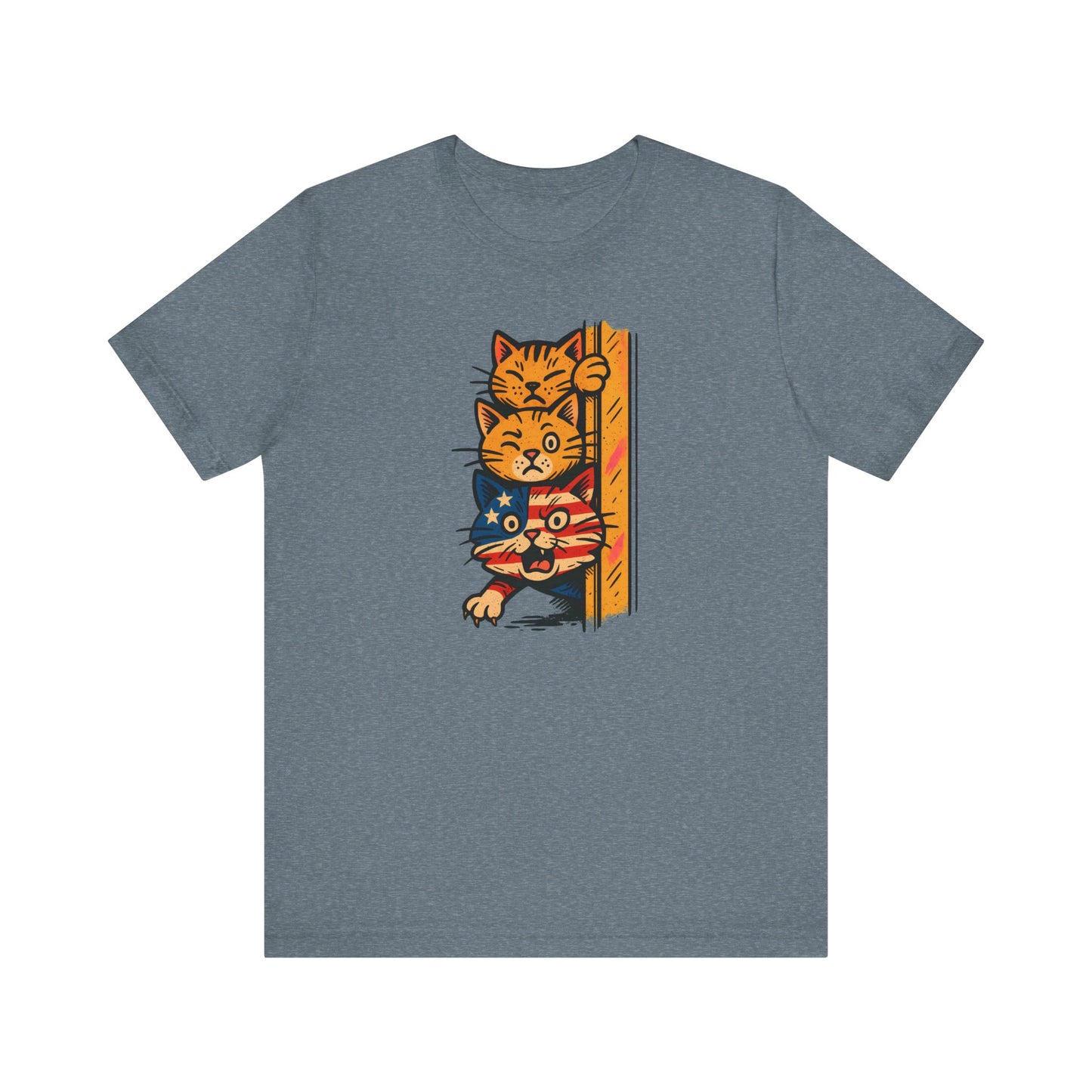 Patriotic Orange Cats T-Shirt Unisex