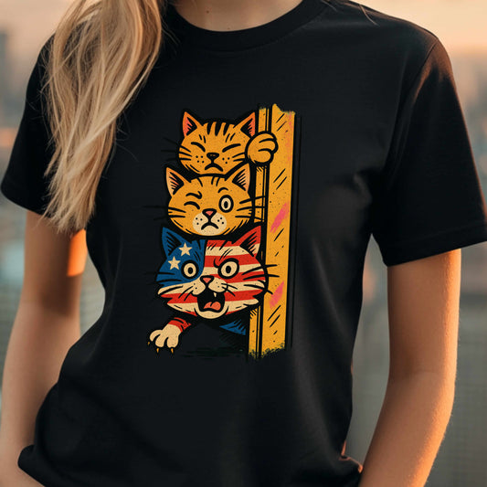Patriotic Orange Cats T-Shirt Unisex