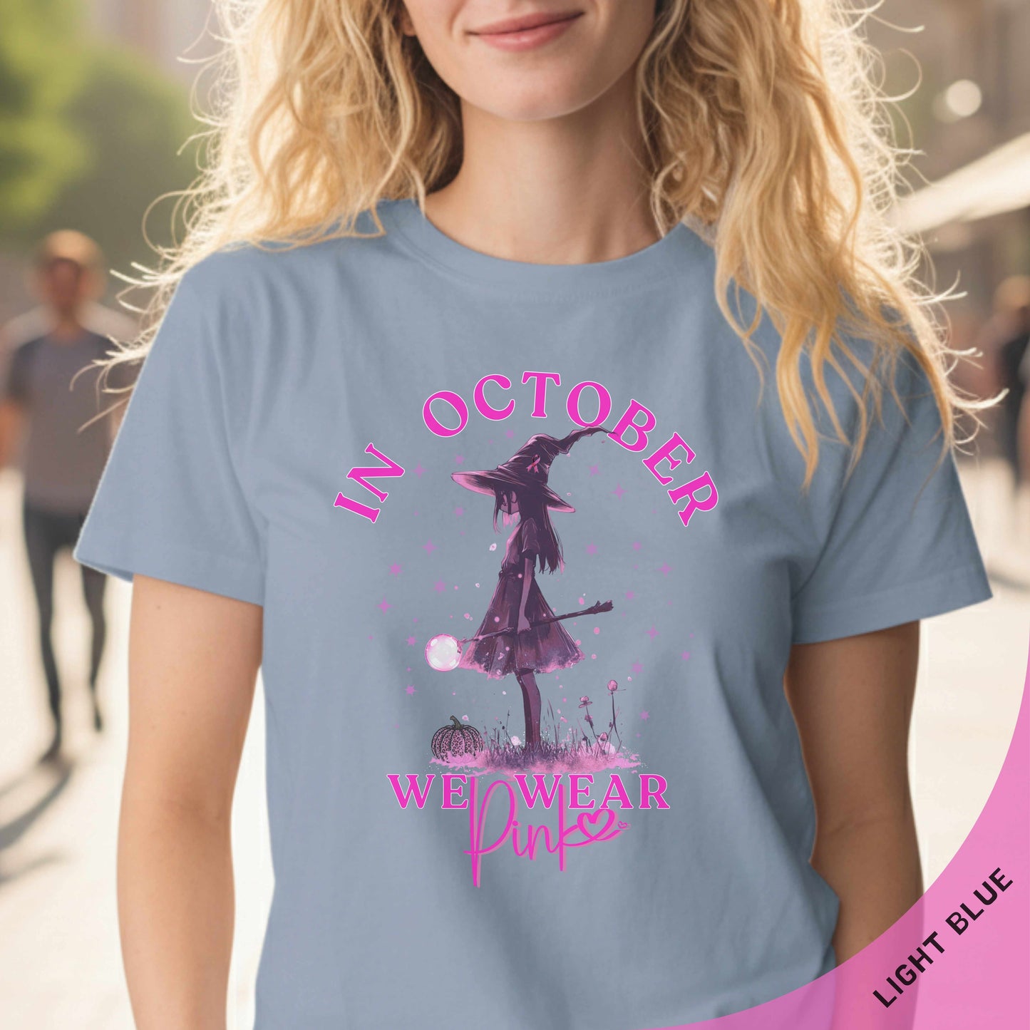 In October We Wear Pink Shirt – Halloween Witch | Breast Cancer Awareness