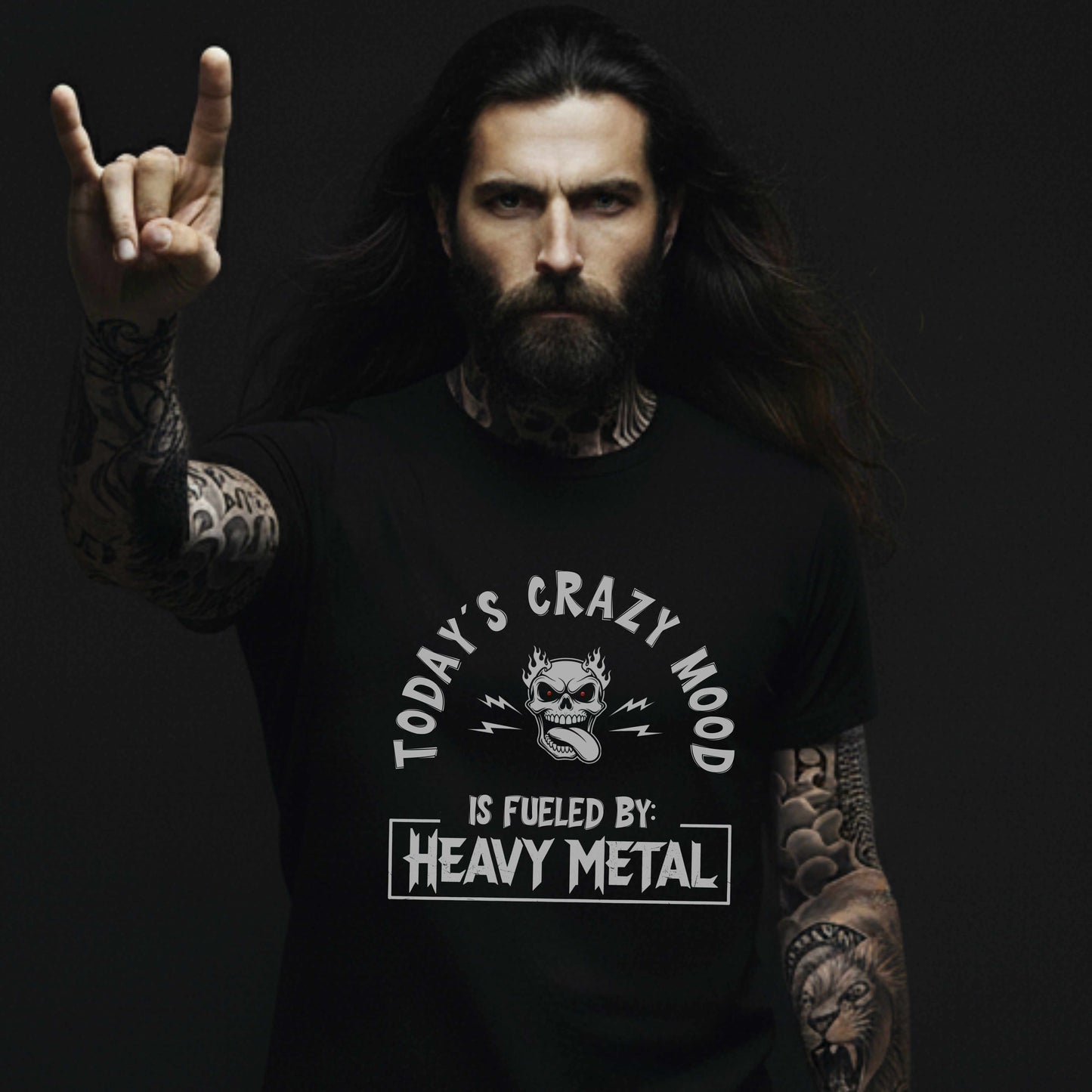 Today´s Crazy Mood Is Fueled By: Heavy Metal Shirt – Funny Metalhead Unisex T-Shirt