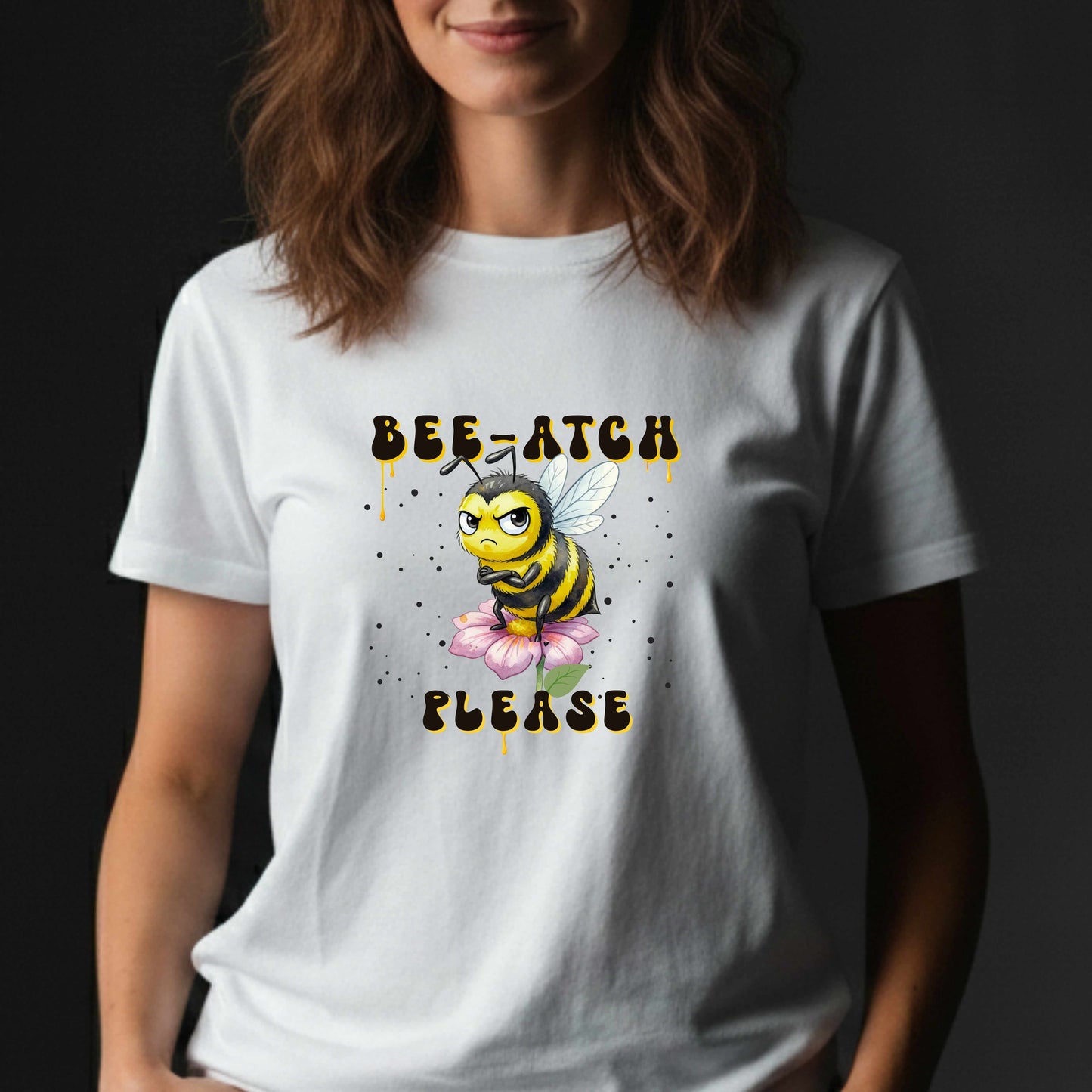 Witty 'Bee-Atch Please' T-Shirt | Funny Angry Bee Sarcastic Graphic Tee