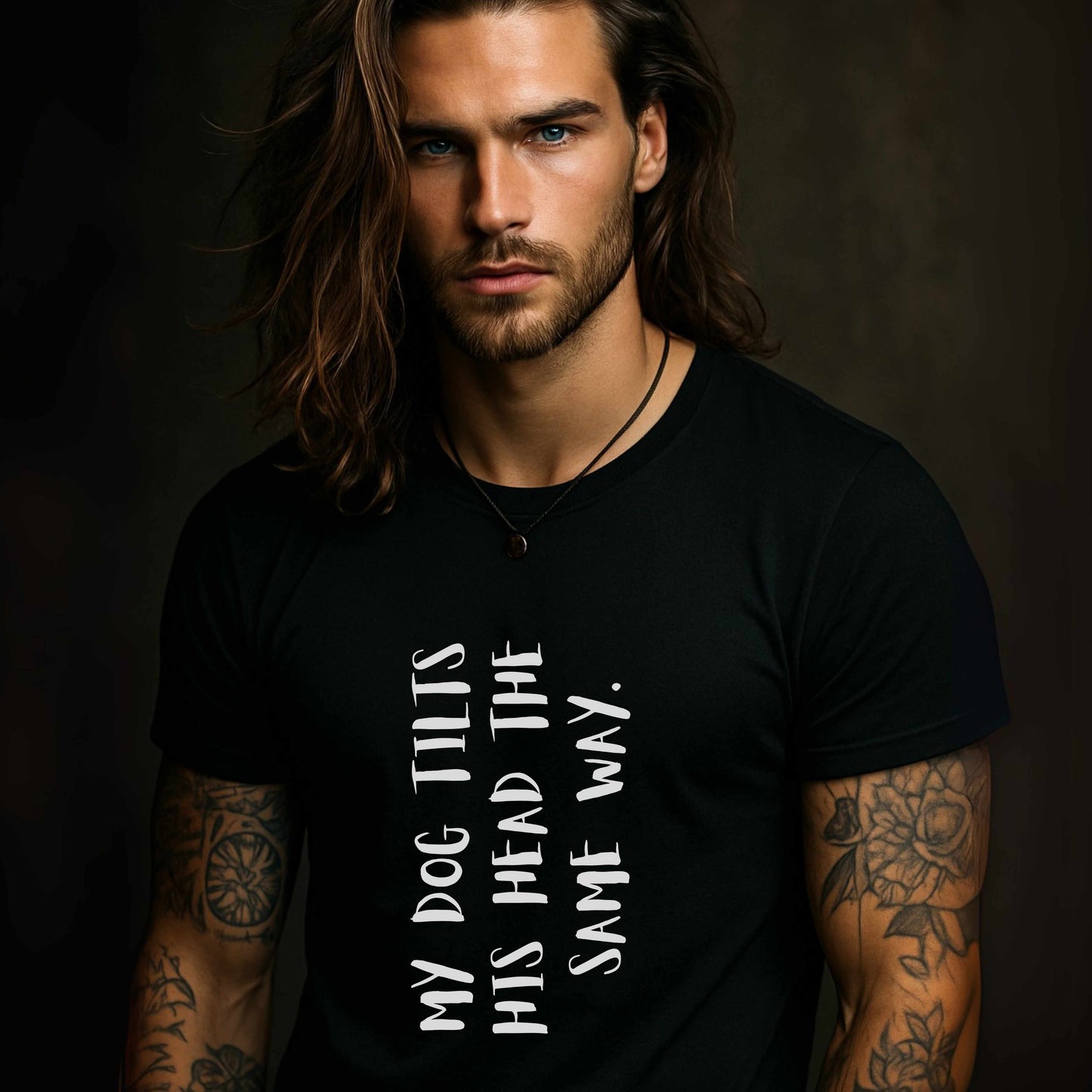 Dog Lover Unisex Tee, Funny Dog Shirt "My Dog Tilts His Head The Same Way", Unique Animal Lover Gift, Pet Parent Humor, Dog Mom, gift,