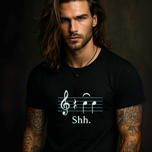 Music Lover T-Shirt, Unisex Tee Musician , Message Shirt, Heavy Cotton Top for Music Enthusiasts always the right tone