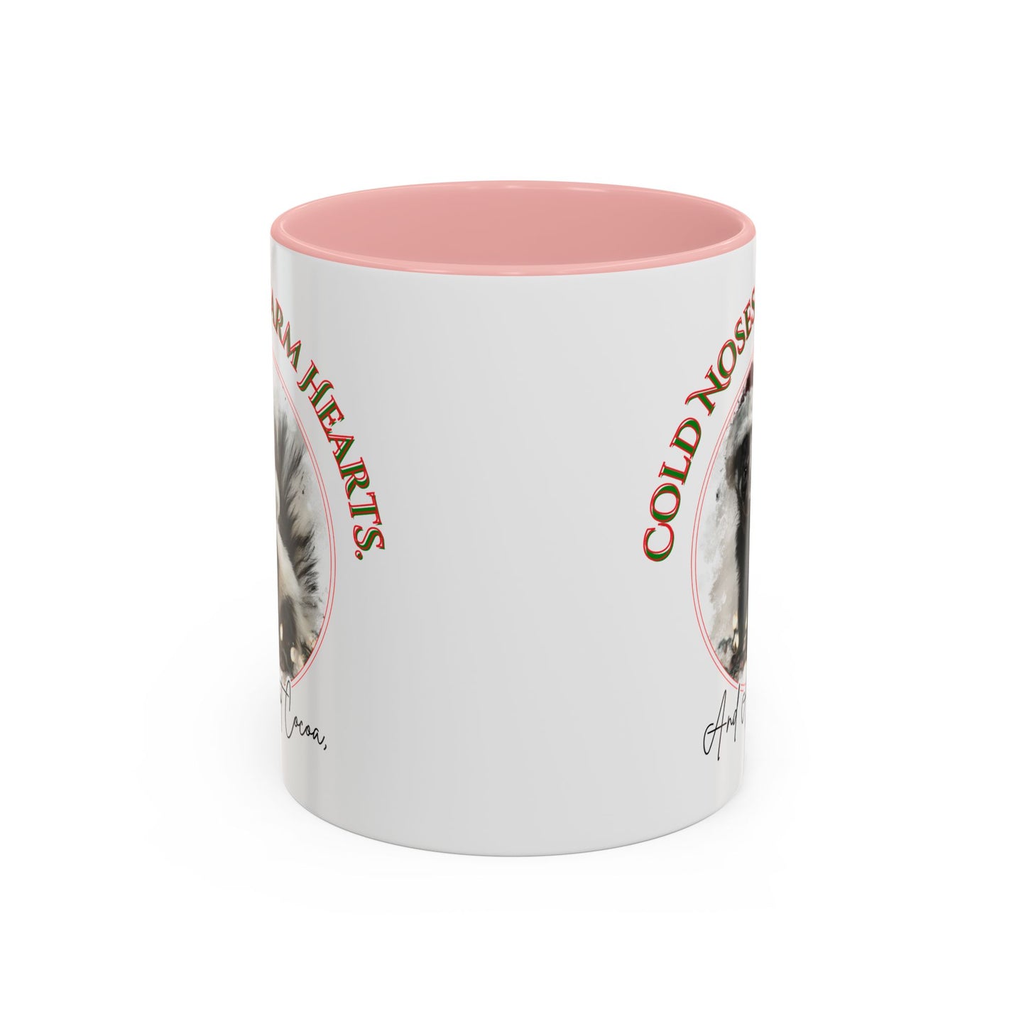 Cold Noses, Warm Hearts, hot cocoa Mug - Cute Skunk Winter & Christmas Mug - 11 oz