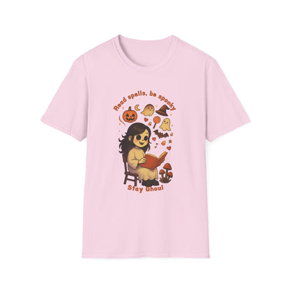 Read Spells, Be Spooky, Stay Ghoul-Spooky Cute Unisex Softstyle T-Shirt Halloween Collection