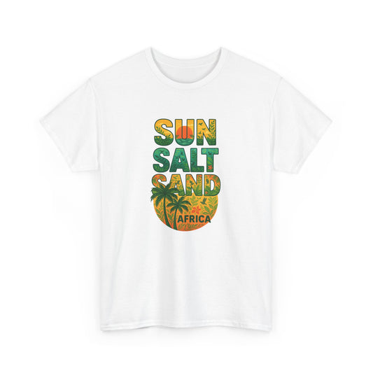 Tropical Graphic Tee "Sun Salt Sand Africa" Unisex