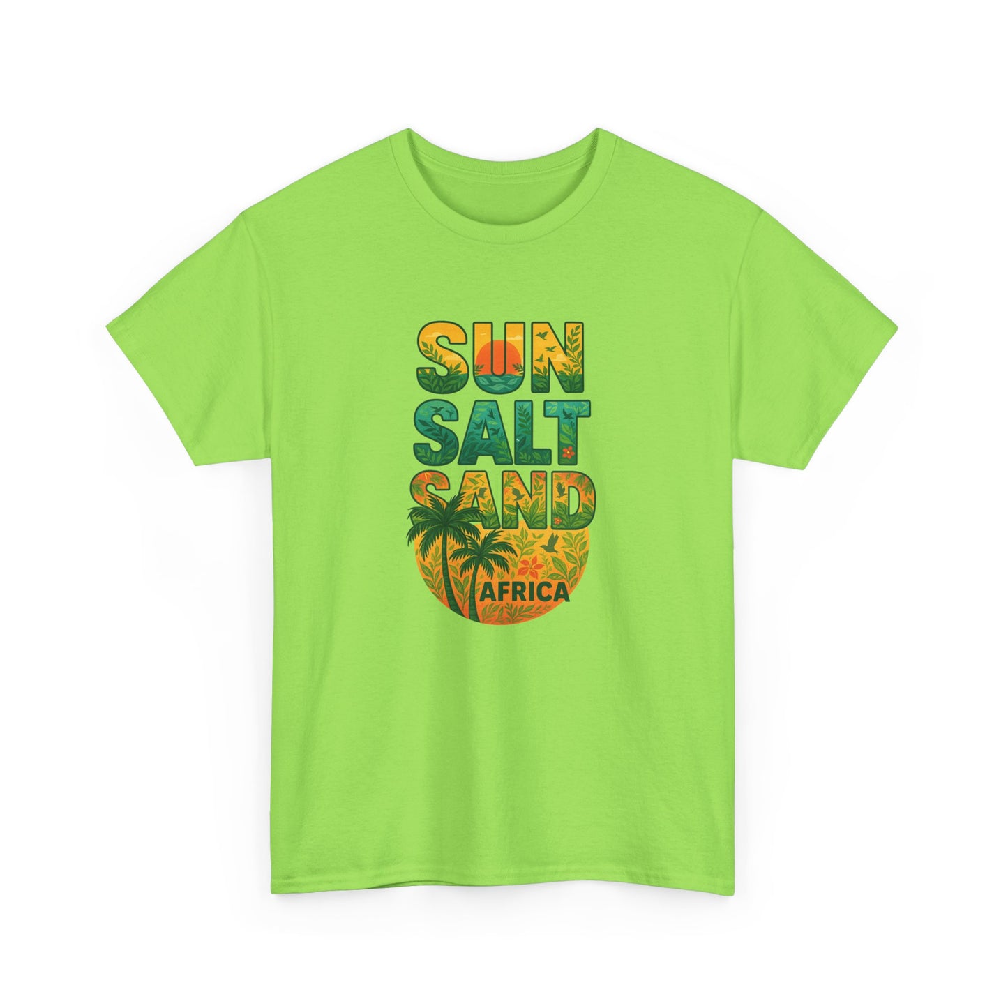 Tropical Graphic Tee "Sun Salt Sand Africa" Unisex