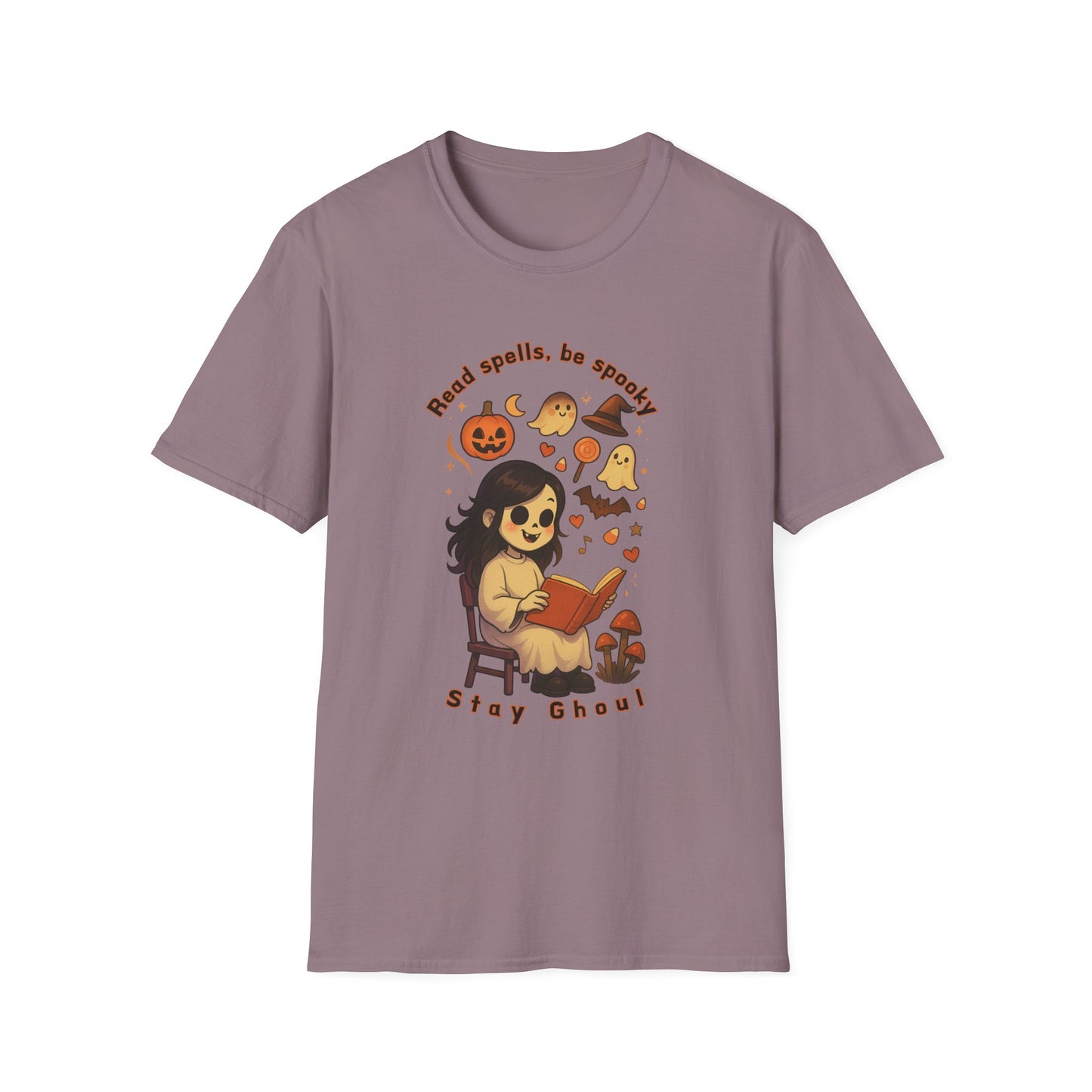 Read Spells, Be Spooky, Stay Ghoul-Spooky Cute Unisex Softstyle T-Shirt Halloween Collection