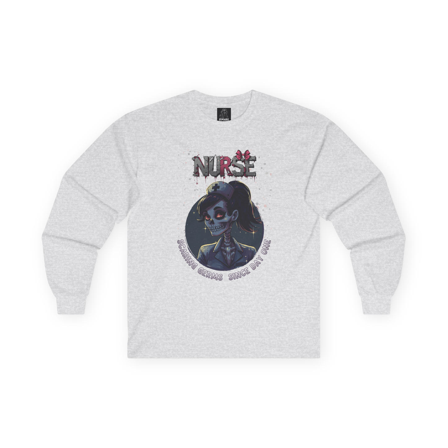 Spooky Nurse Skeleton Halloween T Shirt "Scaring Germs Since Day One"