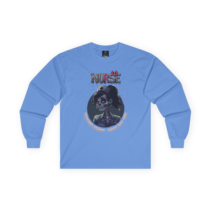 Spooky Nurse Skeleton Halloween T Shirt "Scaring Germs Since Day One"