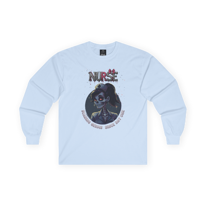 Spooky Nurse Skeleton Halloween T Shirt "Scaring Germs Since Day One"