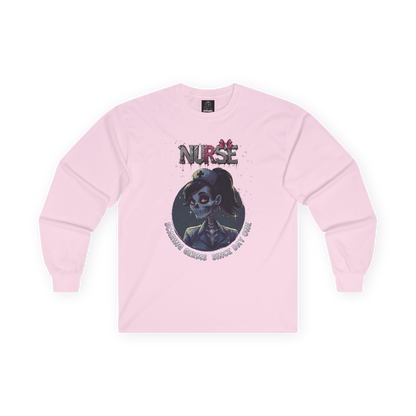 Spooky Nurse Skeleton Halloween T Shirt "Scaring Germs Since Day One"