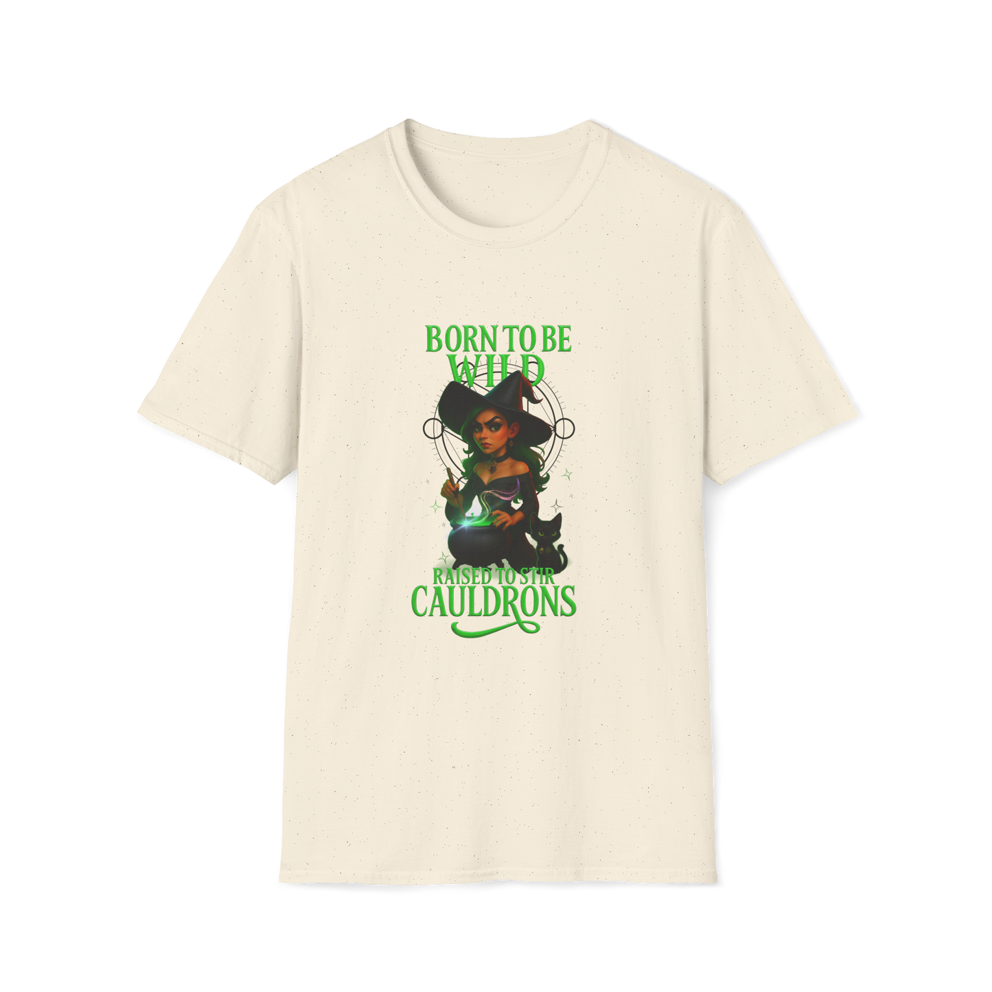 Softstyle T-Shirt "Born to be wild - Raised to stir Cauldrons" Witch Collection Softstyle T-Shirt,Halloween