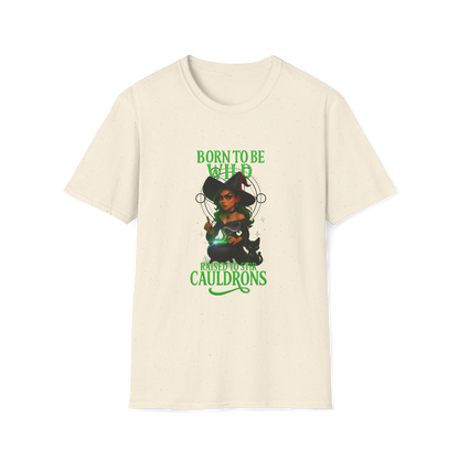 Softstyle T-Shirt "Born to be wild - Raised to stir Cauldrons" Witch Collection Softstyle T-Shirt,Halloween