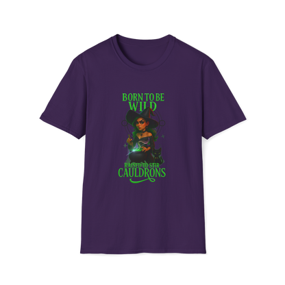 Softstyle T-Shirt "Born to be wild - Raised to stir Cauldrons" Witch Collection Softstyle T-Shirt,Halloween