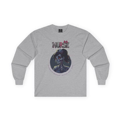 Spooky Nurse Skeleton Halloween T Shirt "Scaring Germs Since Day One"