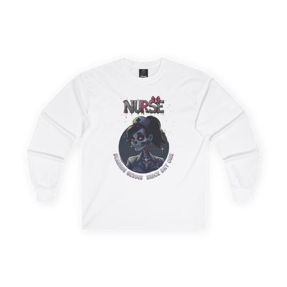 Spooky Nurse Skeleton Halloween T Shirt "Scaring Germs Since Day One"