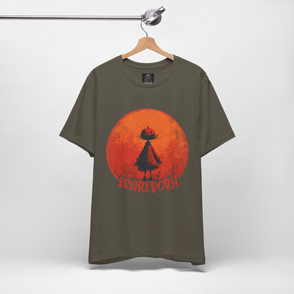 Scareborn, The Pumpkin Scarecrow Halloween T-Shirt That Haunts Back,Graphic Tee, Male Collection