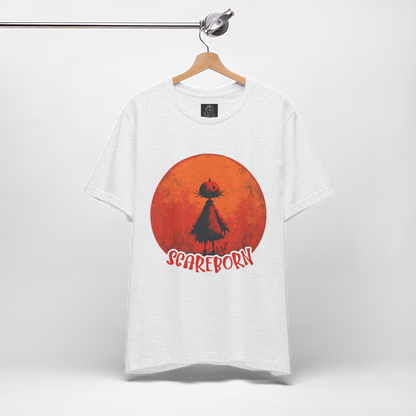 Scareborn, The Pumpkin Scarecrow Halloween T-Shirt That Haunts Back,Graphic Tee, Male Collection