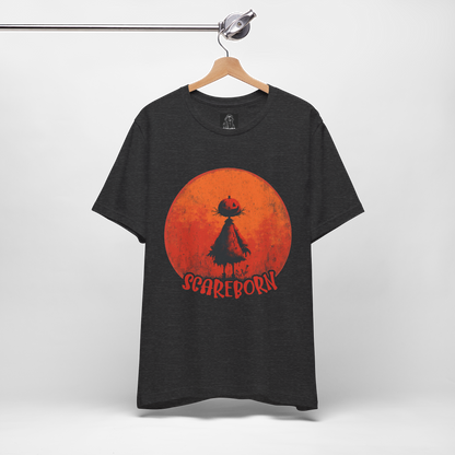 Scareborn, The Pumpkin Scarecrow Halloween T-Shirt That Haunts Back,Graphic Tee, Male Collection