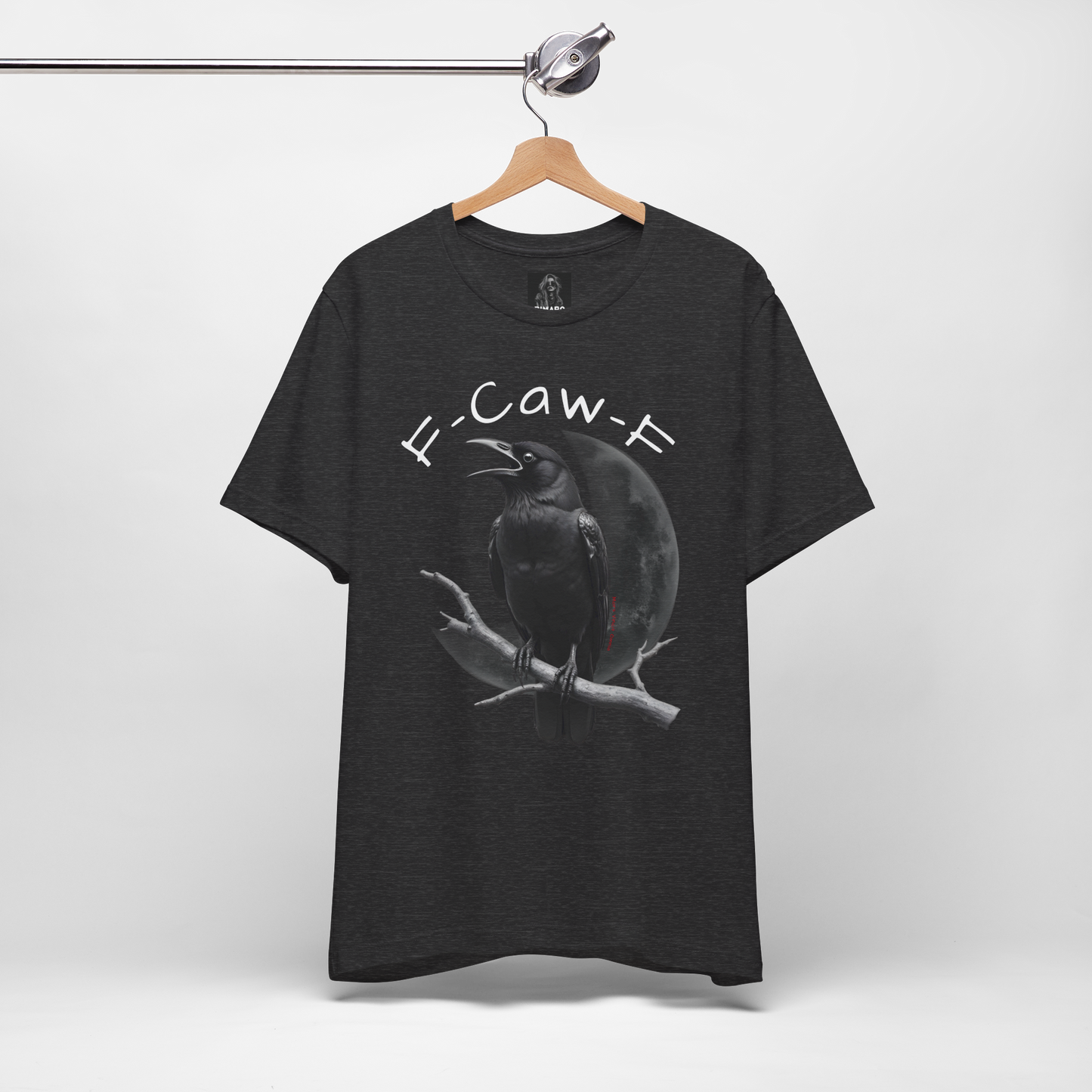 Funny Crow T-Shirt – “F-Caw-F” Sarcastic Raven Shirt, Dark Humor Gothic Tee, Edgy Gamer Clothing for Dark Souls Fans