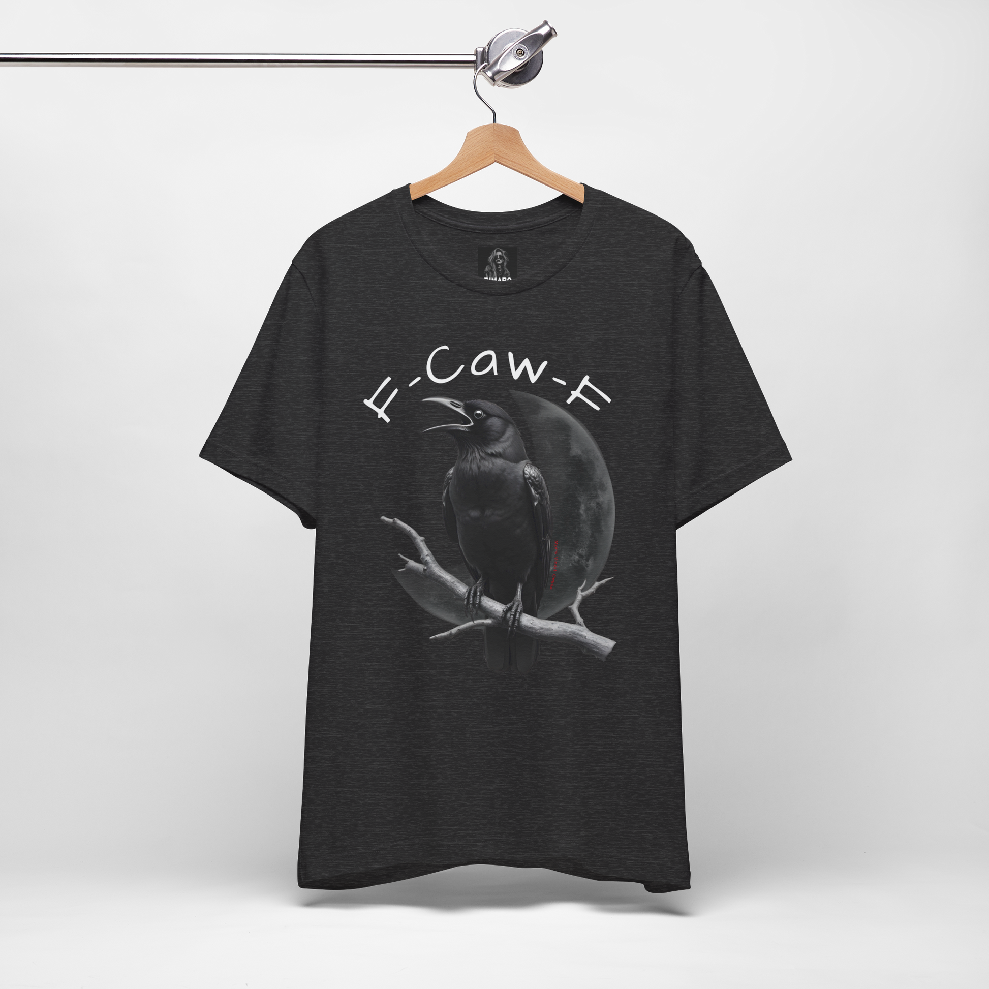 Funny Crow T-Shirt – “F-Caw-F” Sarcastic Raven Shirt, Dark Humor Gothic Tee, Edgy Gamer Clothing for Dark Souls Fans