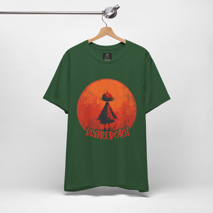Scareborn, The Pumpkin Scarecrow Halloween T-Shirt That Haunts Back,Graphic Tee, Male Collection