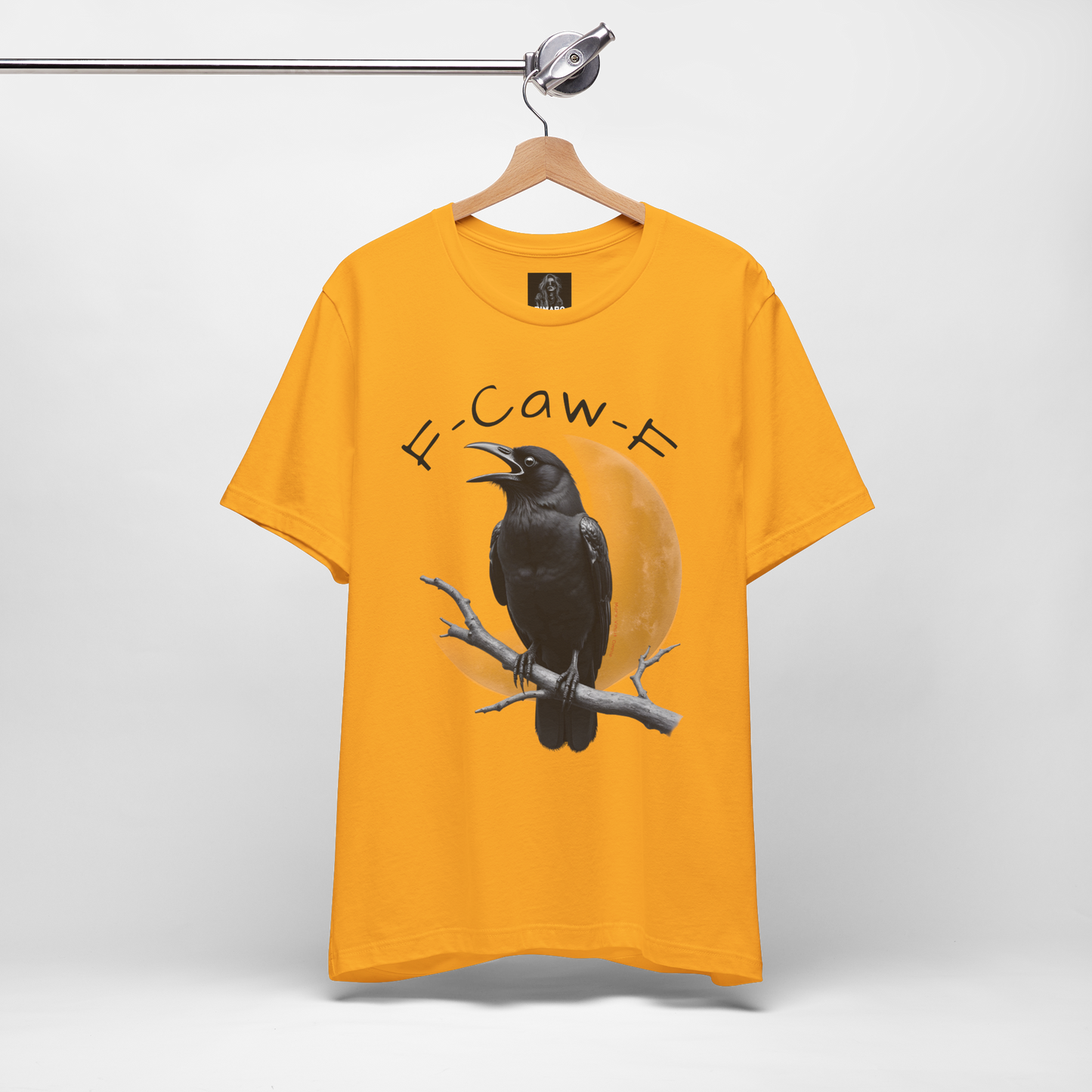 Funny Crow T-Shirt – “F-Caw-F” Sarcastic Raven Shirt, Dark Humor Gothic Tee, Edgy Gamer Clothing for Dark Souls Fans