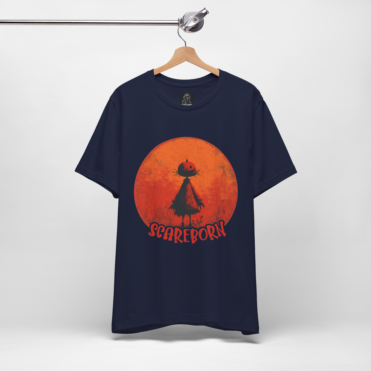 Scareborn, The Pumpkin Scarecrow Halloween T-Shirt That Haunts Back,Graphic Tee, Male Collection