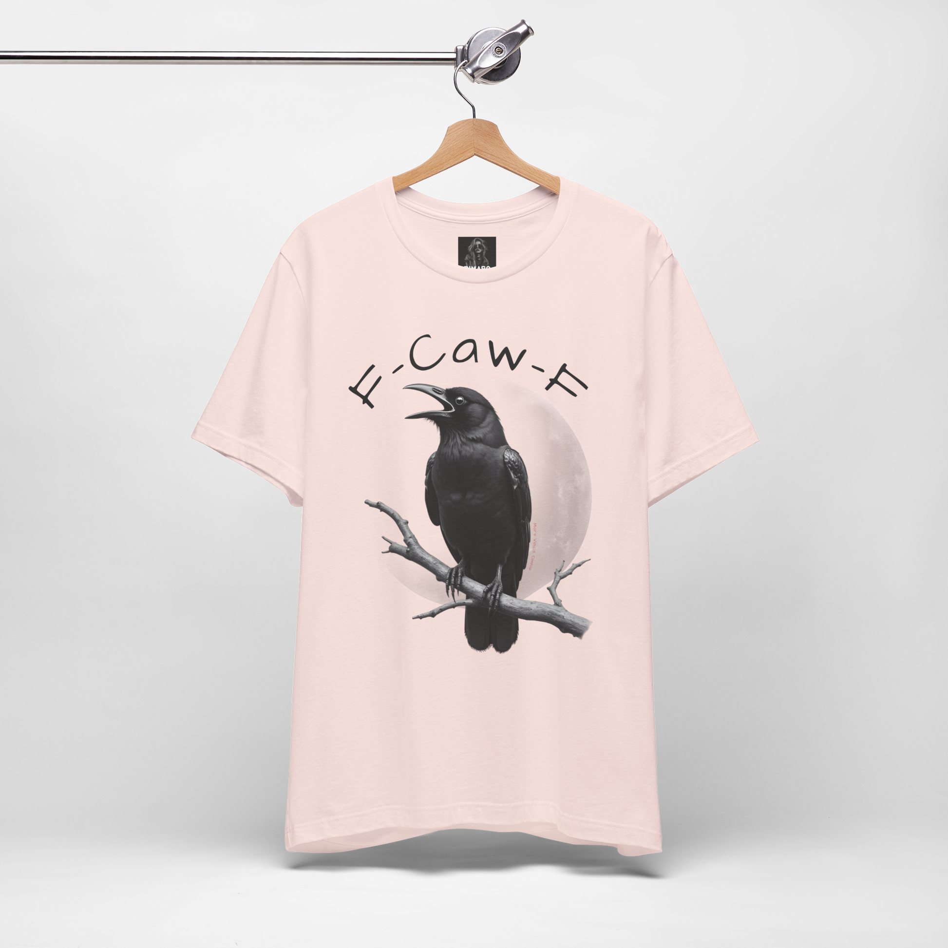 Funny Crow T-Shirt – “F-Caw-F” Sarcastic Raven Shirt, Dark Humor Gothic Tee, Edgy Gamer Clothing for Dark Souls Fans