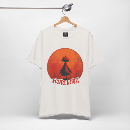 Scareborn, The Pumpkin Scarecrow Halloween T-Shirt That Haunts Back,Graphic Tee, Male Collection