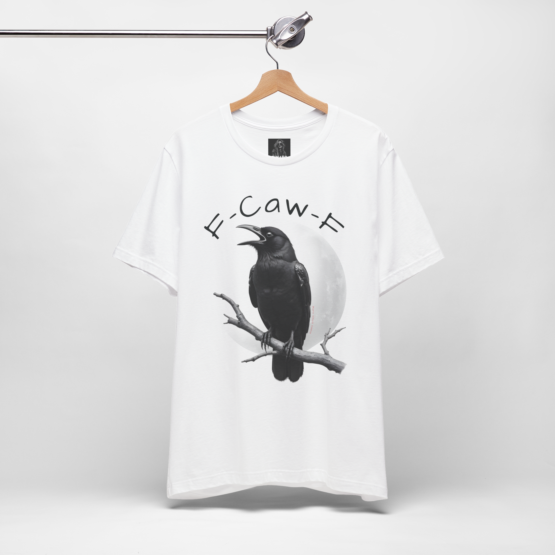 Funny Crow T-Shirt – “F-Caw-F” Sarcastic Raven Shirt, Dark Humor Gothic Tee, Edgy Gamer Clothing for Dark Souls Fans